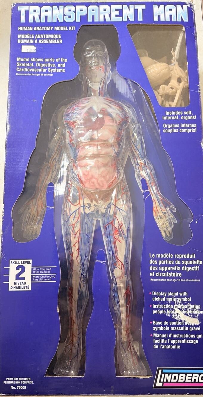Lindberg Transparent Man Science Anatomy Model Kit # 76009 Unopen Box- Complete